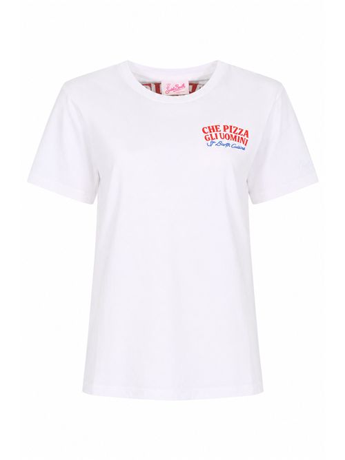 T-shirt Emilie in cotone con stampa Che Pizza Gli Uomini Mc2 Saint Barth | EMI000108775L